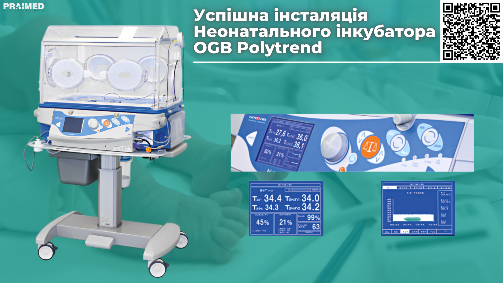 Installation of OGB Polytrend neonatal incubator in Voznesensk