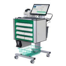 Medication trolley with barcode and power supply NTHM 118B