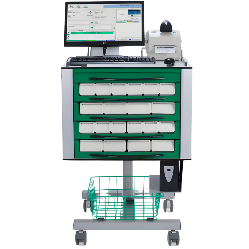 Medication trolley with barcode and power supply NTHM 118B
