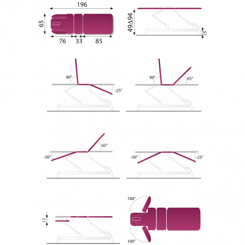 Electric Chiropractic table CHAGALL 5